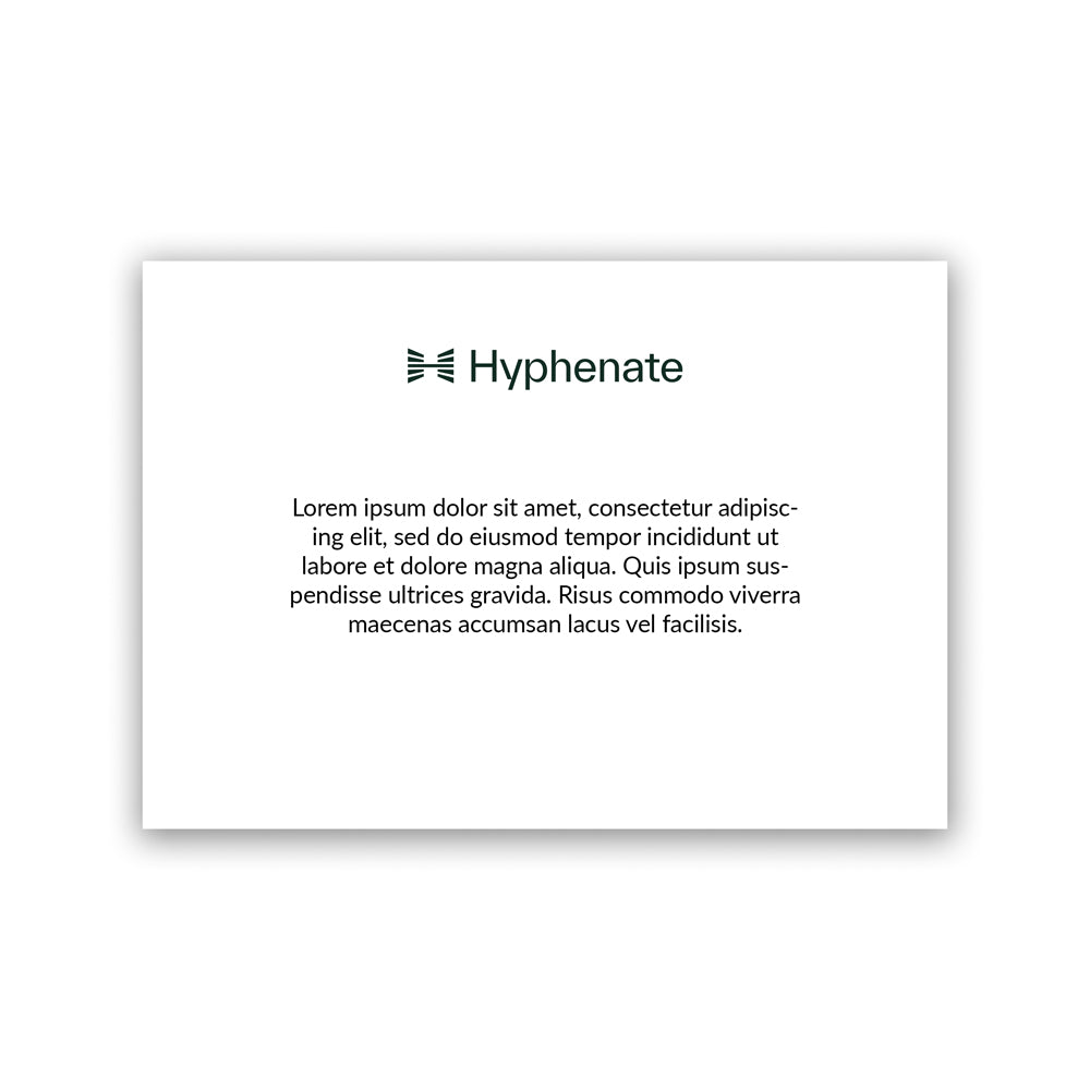 Hyphenate On Demand Notecard